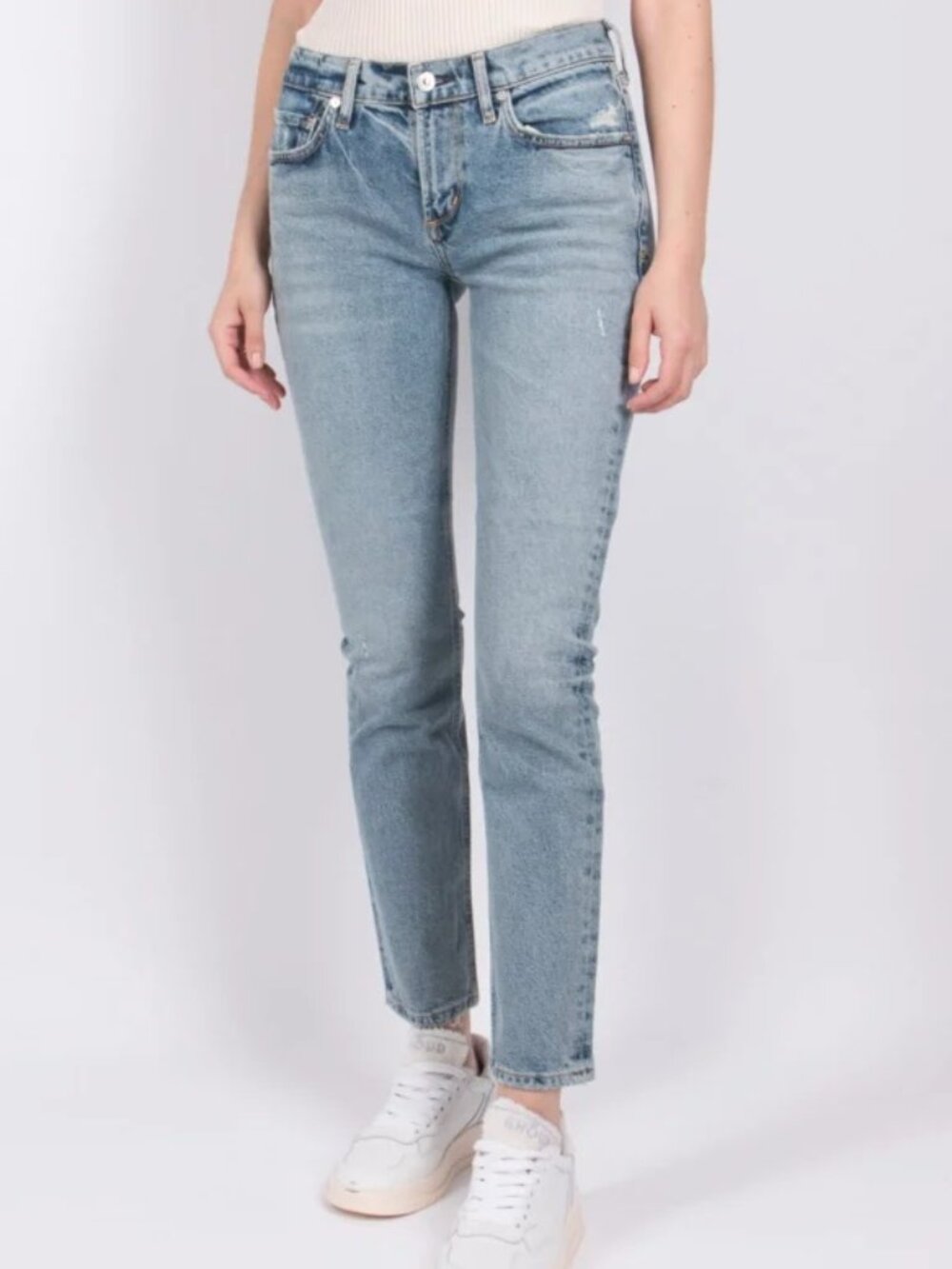 NWOT $218 CITIZENS OF HUMANITY INGA LOW RISE STRAIGHT JEANS IN BLUE SIZE 28